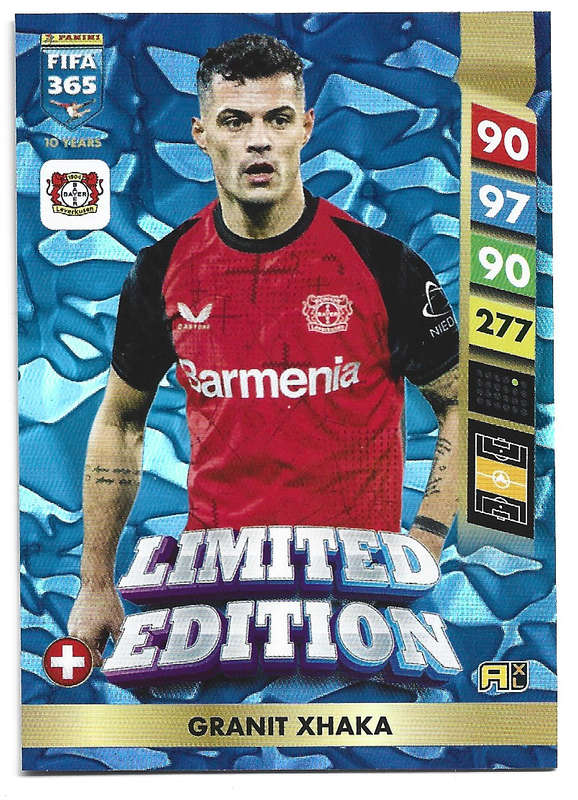 GRANIT XHAKA - PANINI FIFA 365 COLLECTION 2025 - SAPHIRE LIMITED EDITION TRADING CARD