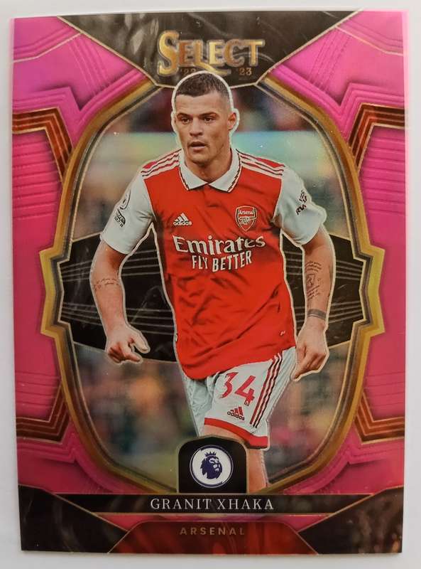 GRANIT XHAKA (Arsenal) - PANINI SELECT PRIZM TERRACE 2023 - PINK PRIZM CARD 46 of 99