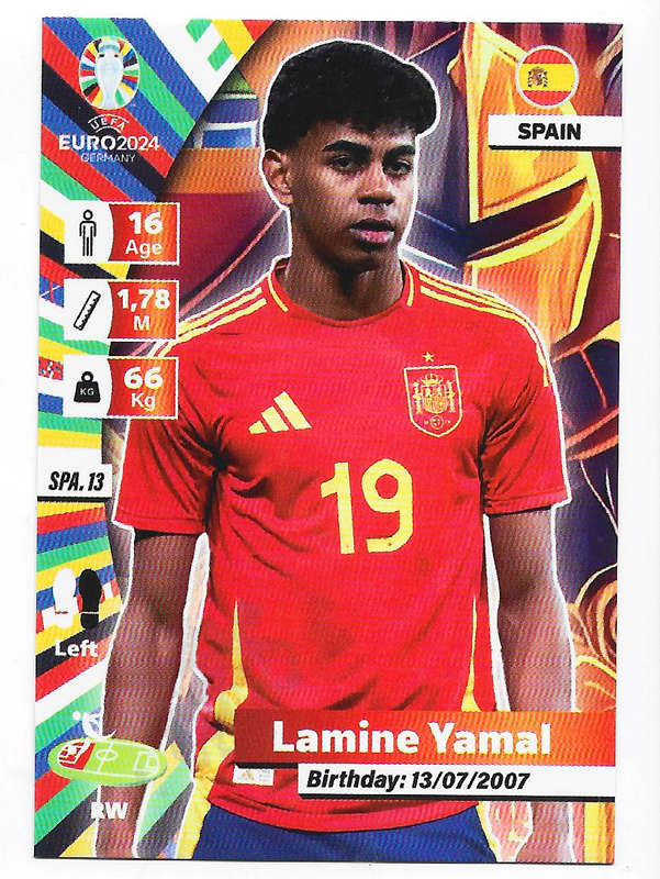 Trading Cards - LAMINE YAMAL (Spain)- FLASH EDITION (Spain) UEFA EURO