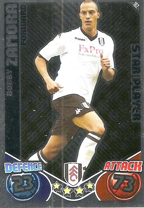 BOBBY ZAMORA - TOPPS `MATCH ATTAX`2010/2011 - FOIL `STAR PLAYER` TRADING CARD 162