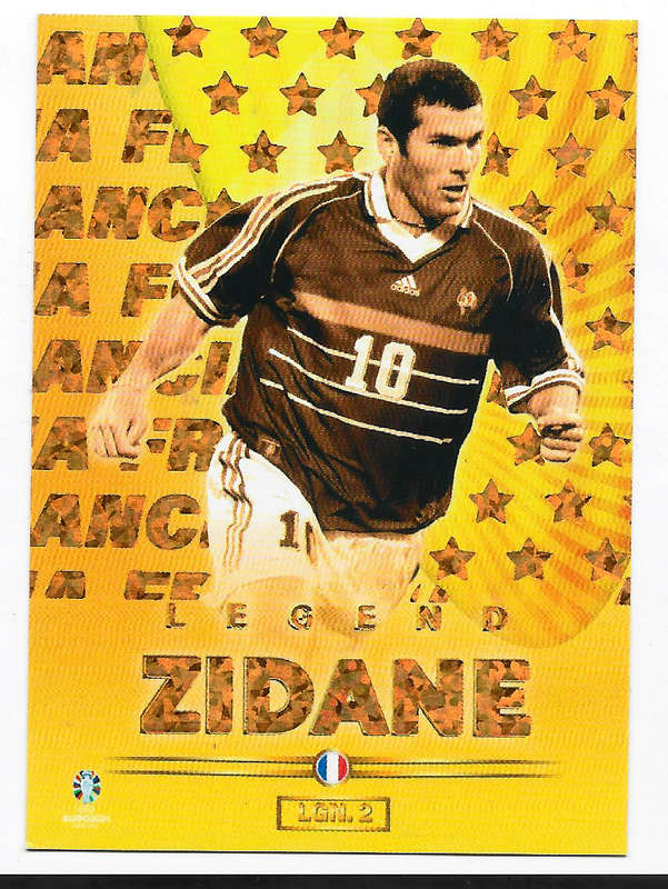 ZINEDINE ZIDANE - FLASH EDITION (Spain) UEFA EURO 2024 - RARE GOLD "LEGEND" TRADING CARD