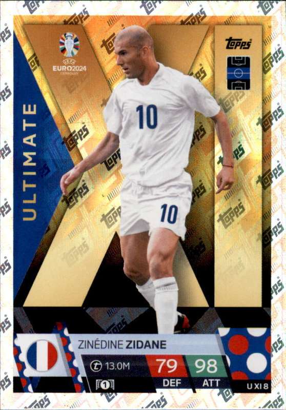 ZINEDENE ZIDANE - Topps `UEFA EURO 2024` Collection -  `ULTIMATE` Trading Card XI 8