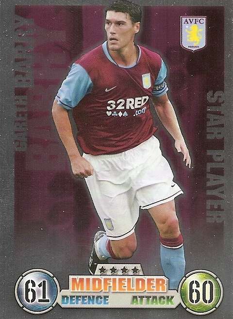 GARETH BARRY (Aston Villa) - TOPPS `MATCH ATTAX`EPL 2007/08 -  `STAR PLAYER` FOIL TRADING CARD