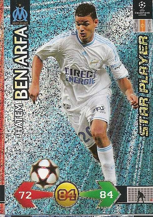 HATEM BEN ARFA - PANINI CHAMPIONS LEAGUE S/STRIKES 2009/10 - FOIL `STAR PLAYER` TRADING CARD