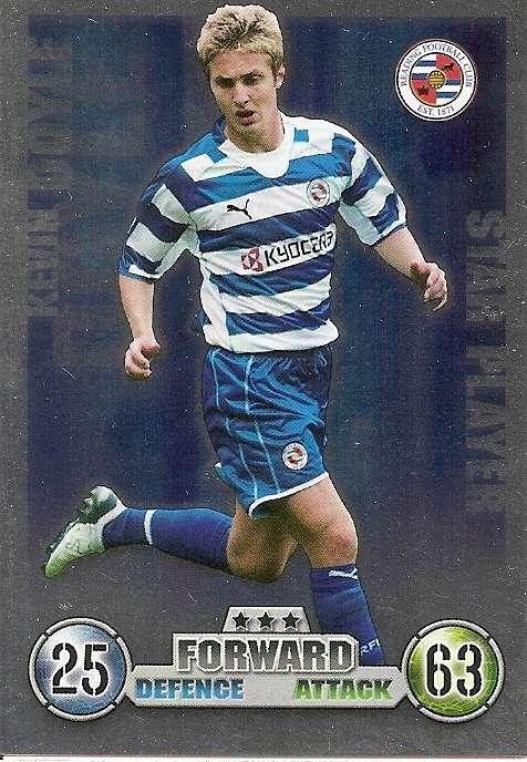 KEVIN DOYLE (Reading) - TOPPS `MATCH ATTAX`EPL 2007/08 -  `STAR PLAYER` FOIL TRADING CARD
