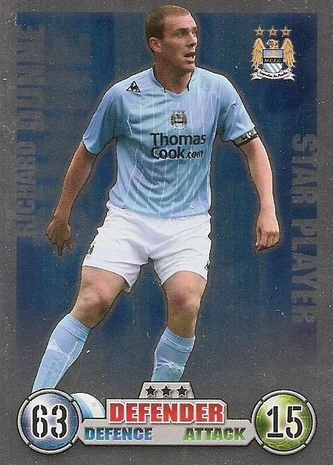 RICHARD DUNNE (Man. City) - TOPPS `MATCH ATTAX`EPL 2007/08 -  `STAR PLAYER` FOIL TRADING CARD