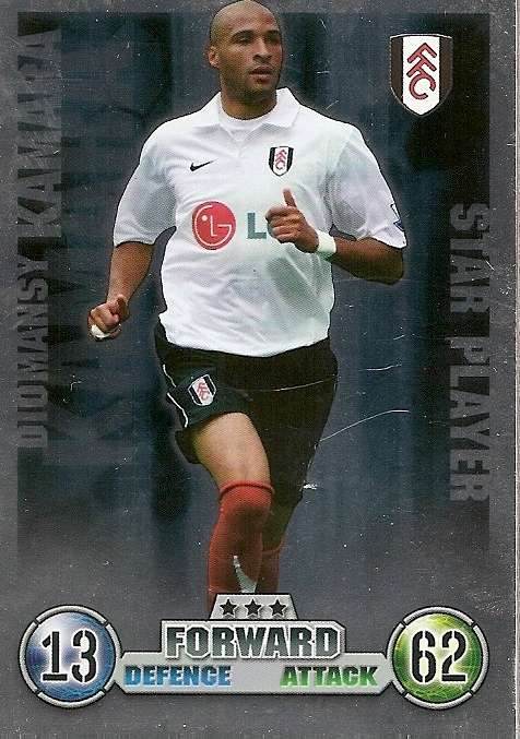 D. KAMARA (Fulham) - TOPPS `MATCH ATTAX`EPL 2007/08 -  `STAR PLAYER` FOIL TRADING CARD