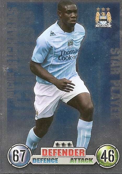 MICAH RICHARDS (Man. City) - TOPPS `MATCH ATTAX`EPL 2007/08 -  `STAR PLAYER` FOIL TRADING CARD