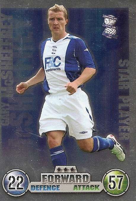 GARY McSHEFFREY (Birmingham) - TOPPS `MATCH ATTAX`EPL 2007/08 -  `STAR PLAYER` FOIL TRADING CARD