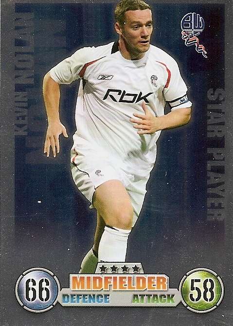 KEVIN NOLAN (Bolton) - TOPPS `MATCH ATTAX`EPL 2007/08 -  `STAR PLAYER` FOIL TRADING CARD