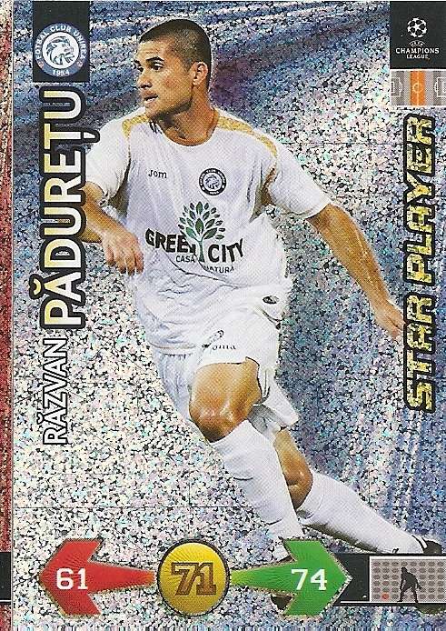 RAZVAN PADURETU - PANINI CHAMPIONS LEAGUE S/STRIKES 2009/10 - FOIL `STAR PLAYER` TRADING CARD
