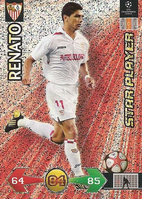 RENATO - PANINI CHAMPIONS LEAGUE S/STRIKES 2009/10 - FOIL `STAR PLAYER` TRADING CARD