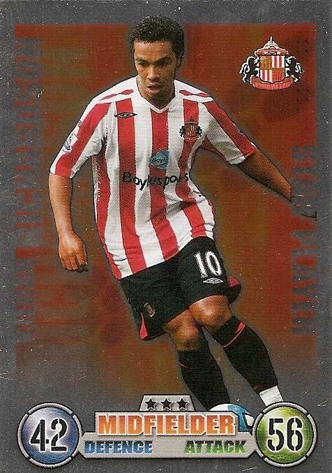 KIERAN RICHARDSON (Suderland) - TOPPS `MATCH ATTAX`EPL 2007/08 -  `STAR PLAYER` FOIL TRADING CARD