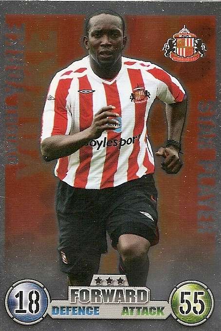 DWIGHT YORKE (Suderland) - TOPPS `MATCH ATTAX`EPL 2007/08 -  `STAR PLAYER` FOIL TRADING CARD
