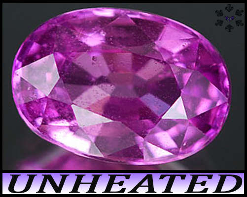 0.88ct Unheated Intense Pink Sapphire - SI - Sri Lanka Ceylon Oval Gem