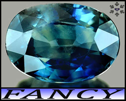 1.03ct Bangkaja Greenish Blue Sapphire - VS - Thailand Modern Faceted Oval