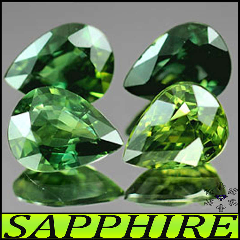 0.82ct Natural Medium Green Songea Sapphire - Si - Tanzanian Modern Faceted Pear (Heated)