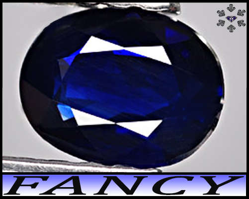 0.52ct Natural Unheated Deep Blue Sapphire - VVS - Madagascar Modern Oval Gem