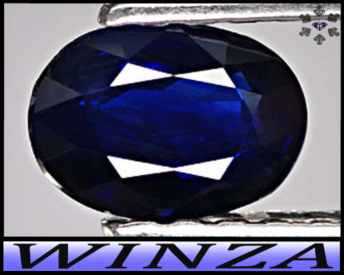 0.50ct Unheated Vivid Blue Sapphire - VVS - Natural Winza Oval Gem