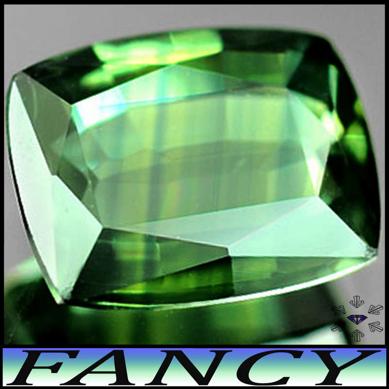 1.05ct Unheated Bluish Green Sapphire - IF - Perfectly Fancy Cushion