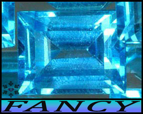 0.60ct Natural Pastel Blue Topaz Gem - VVS - Unheated Stepped Square Princess
