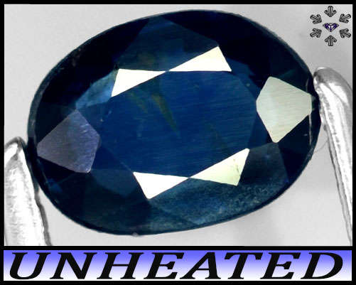 0.70ct Natural Unheated Deep Blue Sapphire - SI - Madagascar Modern Oval Gem
