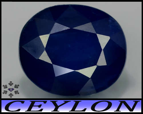 1.68ct Natural Vivid Blue Sapphire Gem - SI - Sri Lanka Fancy Oval (Heated Gently)