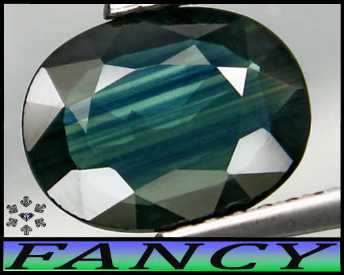 1.03ct Medium Greenish Blue Sapphire - VS - Unheated Chanthaburi Multi-Facet Oval