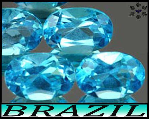 1.01ct Two Swiss Blue Brazilian Topaz - VS - Modern Fancy Oval Pair (Irradiation)