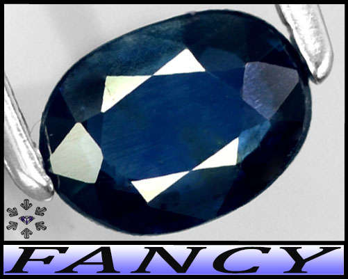 0.74ct Unheated Vivid Royal Blue Sapphire - SI - Winza Tanzania Fancy Faceted Oval