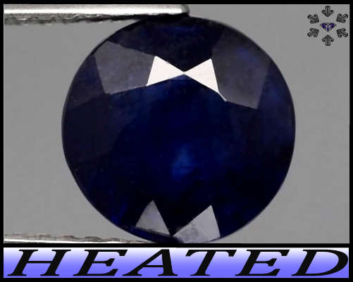 2.98ct Medium Deep Blue Ceylon Sapphire - Sri Lanka Round (Diffusion Heat)
