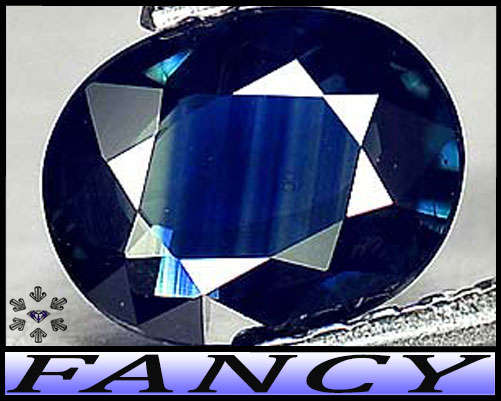 0.73ct Medium Deep Blue Sapphire - VS - Natural Kenia Oval (Gentle Heat)