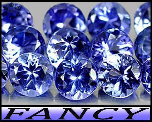 0.88ct Ten Violet Deep Blue Tanzanite Gems - VS - Parcel Matching Fancy Rounds