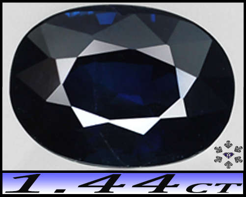 1.44ct Unheated Deep Cove Blue Sapphire - VS - Fort Dauphin Madagascar Modern Oval