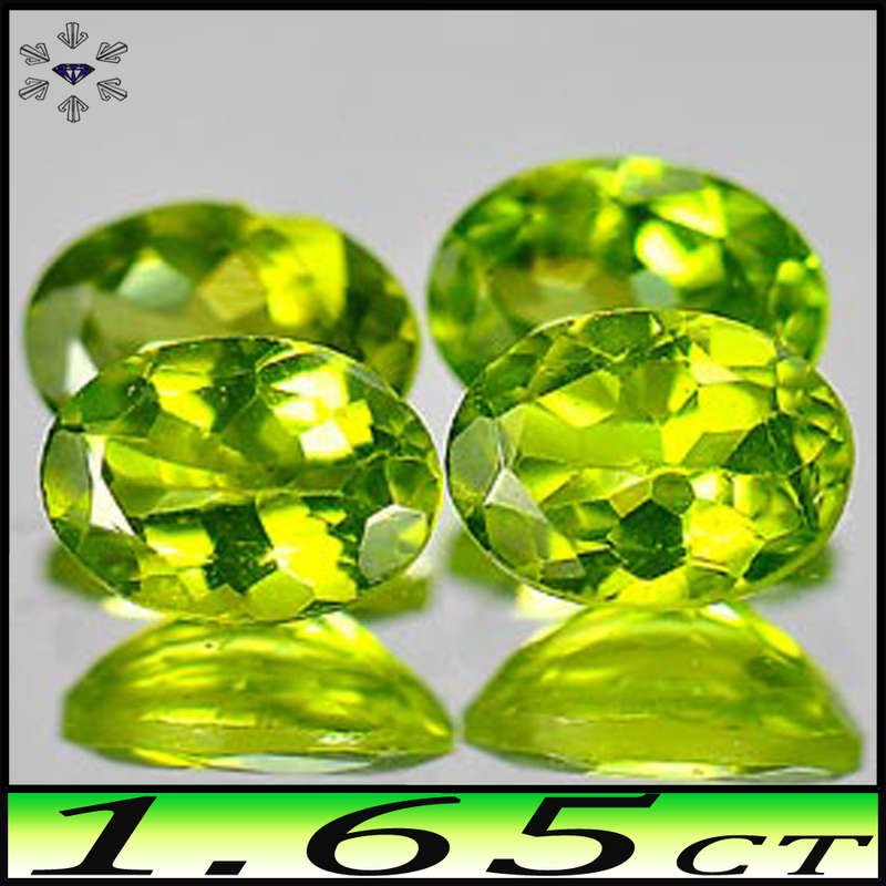 1.65ct Two Deep Green Pakistan Peridot - VS - Pair Matching Unheated Ovals