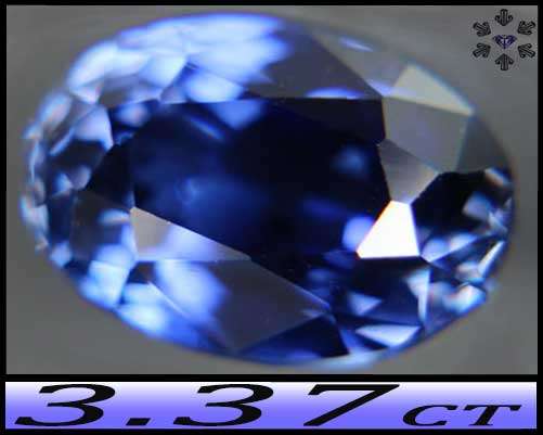 3.37ct Fancy Blue Sapphire - VVS - Multi-Facet Oval (Corundum Synthetic)
