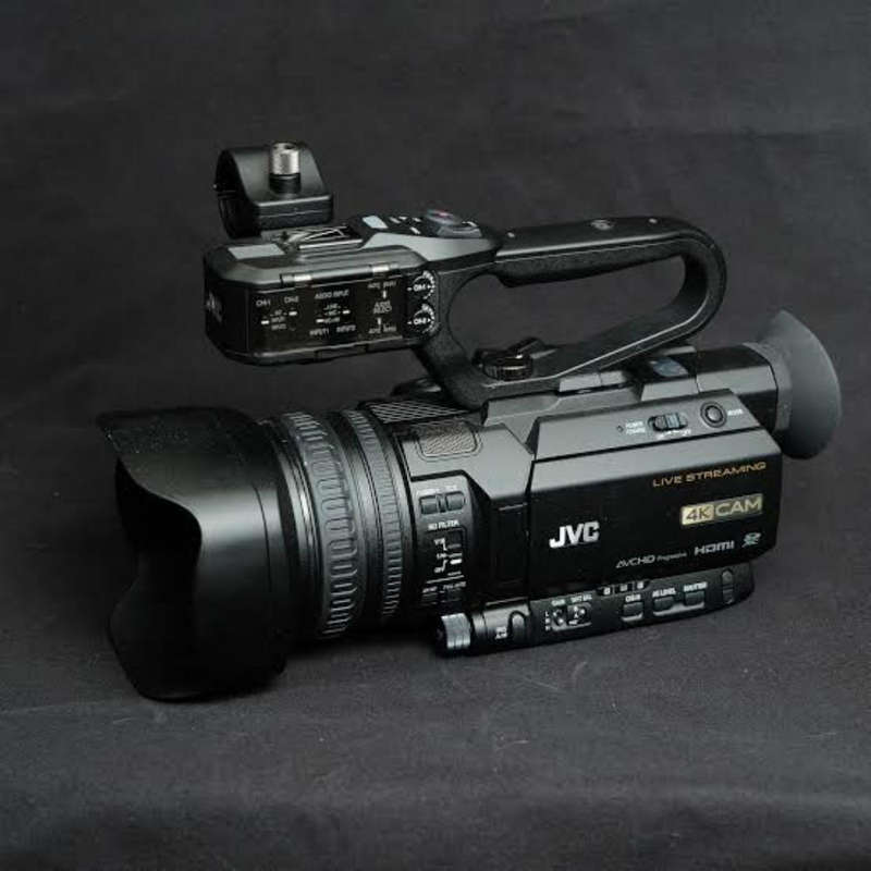 JVC GY-HM250U UHD 4K Streaming Camcorder with Lower-Third Graphic Overlays