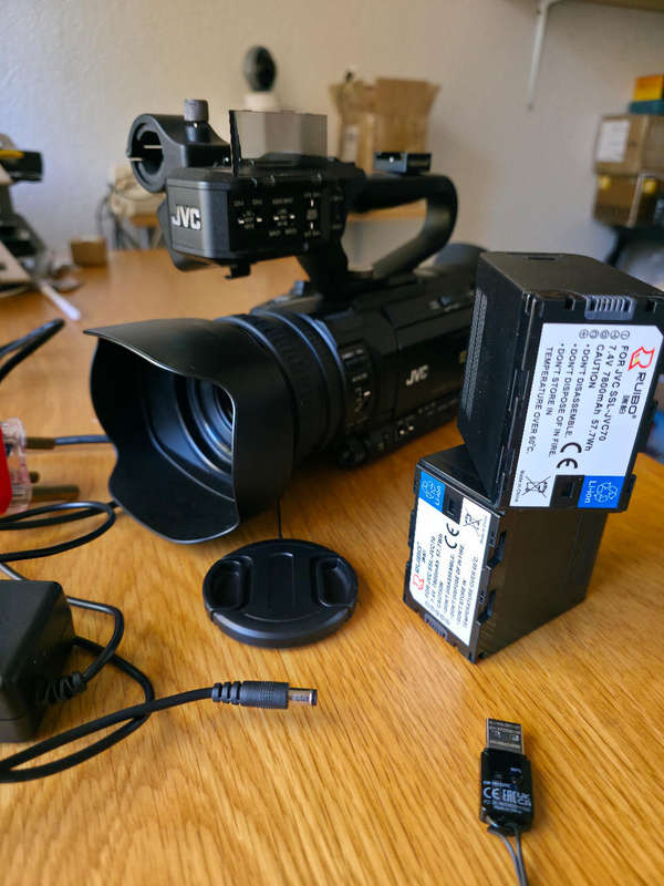 JVC GY-HM250U UHD 4K Streaming Camcorder with Lower-Third Graphic Overlays