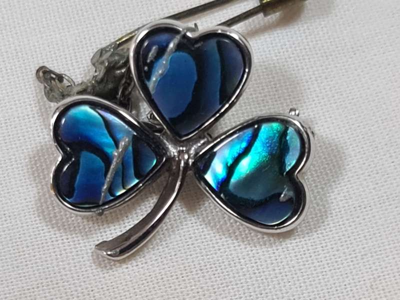 Mother of pearl pendant and brooch