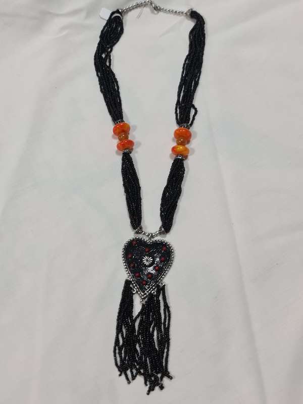Ethnic black beaded Necklace