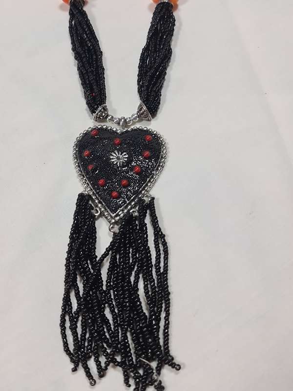 Ethnic black beaded Necklace