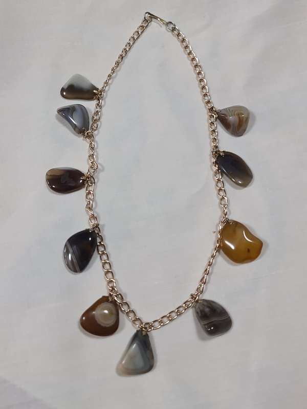 Charm Style Agate Necklace