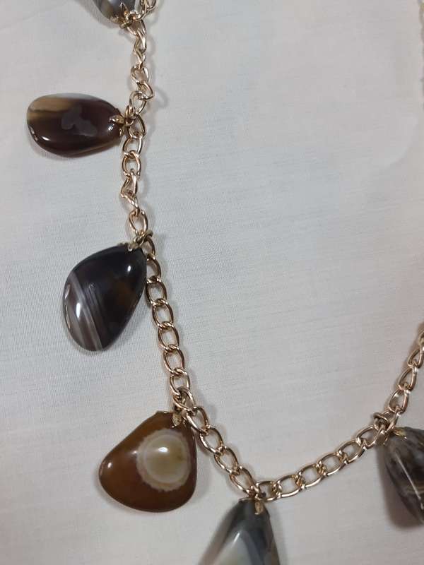 Charm Style Agate Necklace