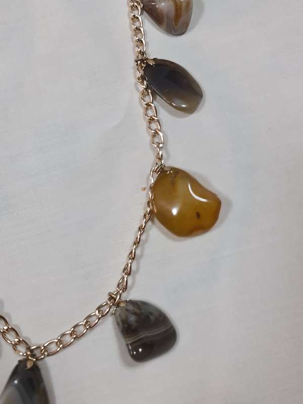 Charm Style Agate Necklace