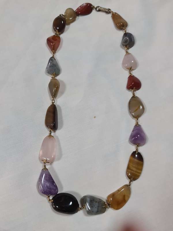 Single string Mixed Gemstone Necklace
