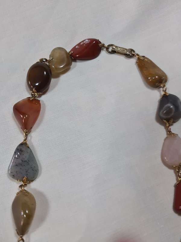 Single string Mixed Gemstone Necklace