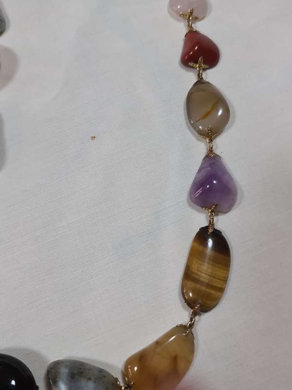 Single string Mixed Gemstone Necklace