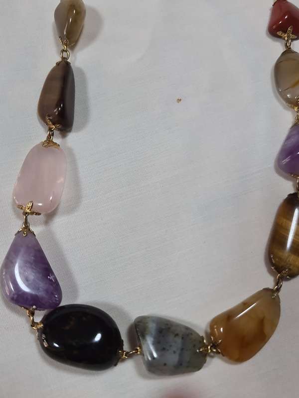 Single string Mixed Gemstone Necklace