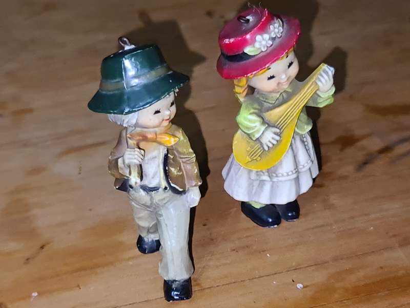 Two Bradford Christmas tree figures.