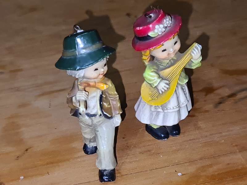 Two Bradford Christmas tree figures.